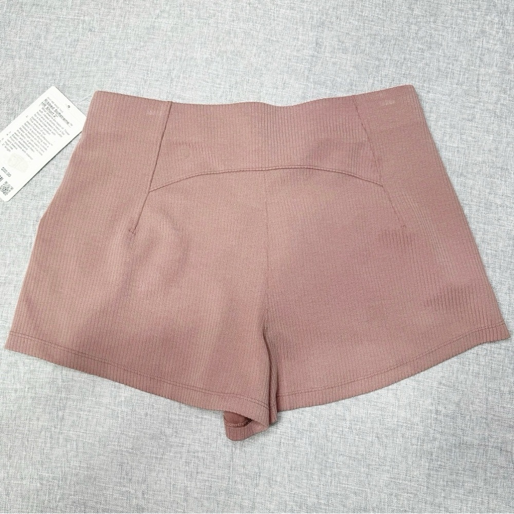 Lululemon Ribbed Softstreme High Rise Short Twilight Rose 8 NWT - Picture 7 of 10